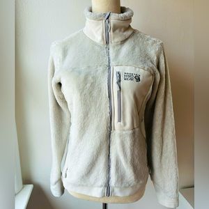 Mountain Hardwear Fuzzy Fleece Full Zip-Up Women’s Coat / Jacket light gray - XS